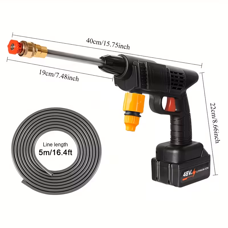 مسدس غسيل عالي الضغط 48v